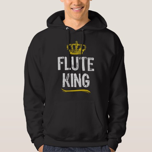 Flute King Men Boys Player  Cool Flutist パーカ (正面)