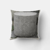 Fluted Concrete Cylinder Texture Print | Ribbed  クッション (裏面)