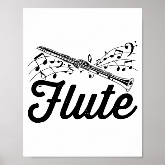 Flutist Musician | Flute Orchestra Gift Idea ポスター (正面)