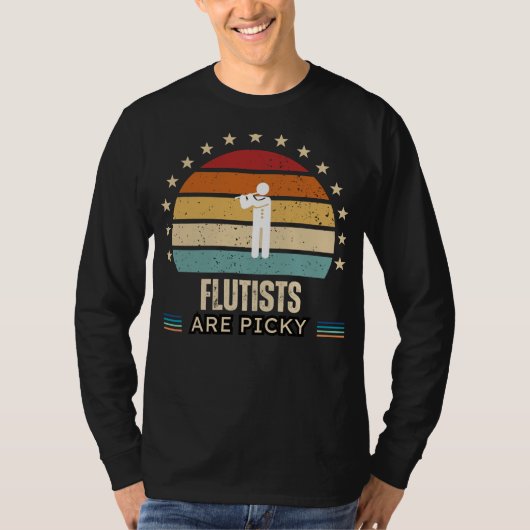 Flutists Are Picky Funny Tee - Ideal for Flute Pla Tシャツ (正面)