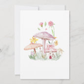 Flutter and Twirl Fairy First 1st Birthday 招待状 (裏面)