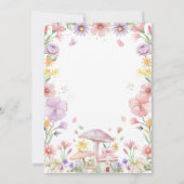 Flutter and Twirl Fairy First 1st Birthday 招待状 (裏面)