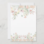 Flutter and Twirl Fairy First 1st Birthday 招待状 (裏面)