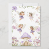 Flutter and Twirl Fairy First 1st Birthday 招待状 (裏面)