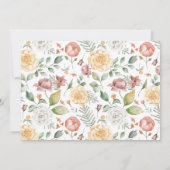 Flutter and Twirl Floral Fairy Birthday Party 招待状 (裏面)