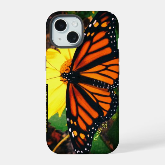 *'Flutter-By'デザイン iPhone 15ケース (裏面)
