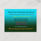 Flutter Helpful Professional Caregiver 名刺 (裏面)