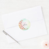 Flutter Kiss Butterfly Girl 1st Birthday  ラウンドシール (封筒)