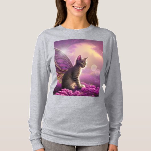 Flutter-Mytt子猫（LSシャツ） Tシャツ (正面)