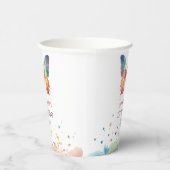 Flutter On Over Rainbow Butterfly 1st Birthday 紙コップ (右)