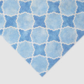 Flutterbyの冬の幾何学的な青 薄葉紙 (詳細)