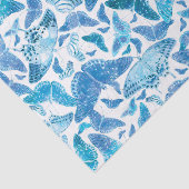 Flutterbyの冬の青の蝶 薄葉紙 (詳細)