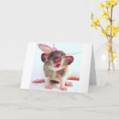 Flutterbyの間抜けなラット カード (黄色い花)