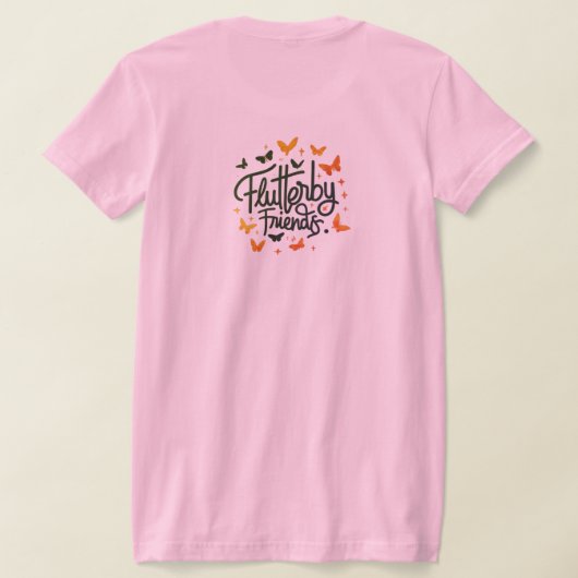 Flutterby Friends Tシャツ (レイダウン裏面)