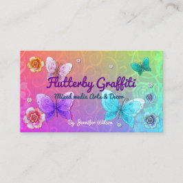 Flutterby Graffiti Jeweled AERTIST VENDOR SHOP 名刺
