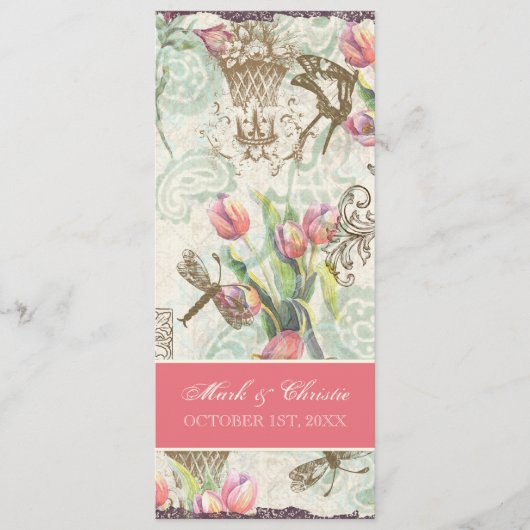 Flutterbyes 「nのチューリップエレガントなメニューカード メニュー (正面)