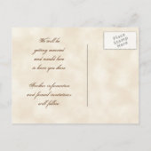 Flutterbyes 'n Tullips日付エレガントカードを保存 案内ポストカード (裏面)