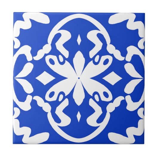 Fluttering Blue Small Tile タイル (正面)