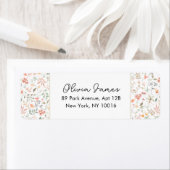 Fluttering Pink Butterfly Girl 1st Birthday ラベル (インサイチュ)