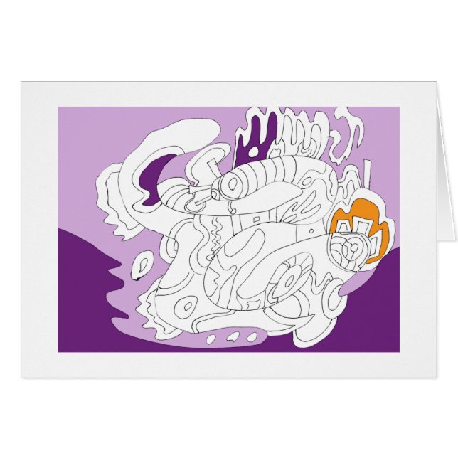 Fluttermoth、抽象芸術・アート・カード (正面横)