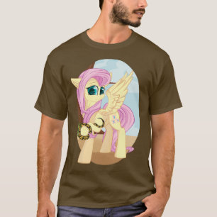 Fluttershy with Ball Python MS 絵を描 Gleamy Dreams Tシャツ