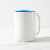 FLVSコーヒー。WiFi。教え.繰り返す。Mug (ティール(緑がかった色)) ツートーンマグカップ (正面右)