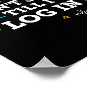 Flvs The Party Dont Start Till I Log In Royal  ポスター (角)