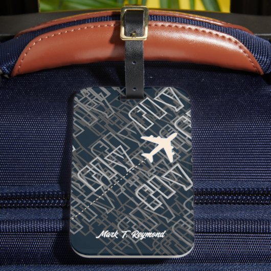 FLY航空飛行機航空便 ラゲッジタグ (正面インサイチュ2)