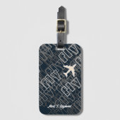 FLY航空飛行機航空便 ラゲッジタグ (正面縦)