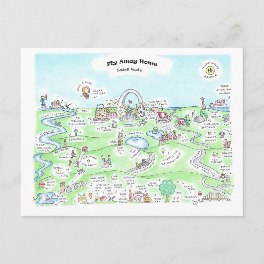 Fly 遠くに Homeポストカード ポストカード (正面)