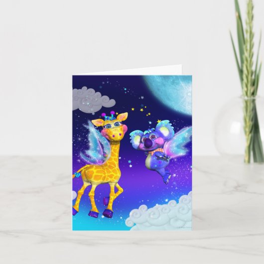 Fly 遠くに With Meノートカード カード (正面)