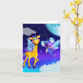 Fly 遠くに With Meノートカード カード (黄色い花)