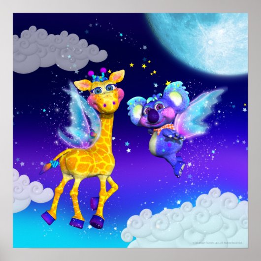 Fly 遠くに With Me 18x18 Poster ポスター (正面)