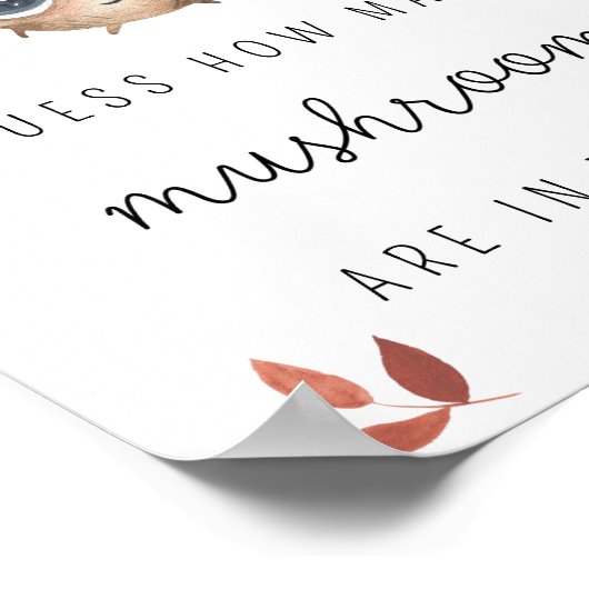 Fly agalin – 何個のキノコの赤ちゃんシャワーゲーム ポスター (角)