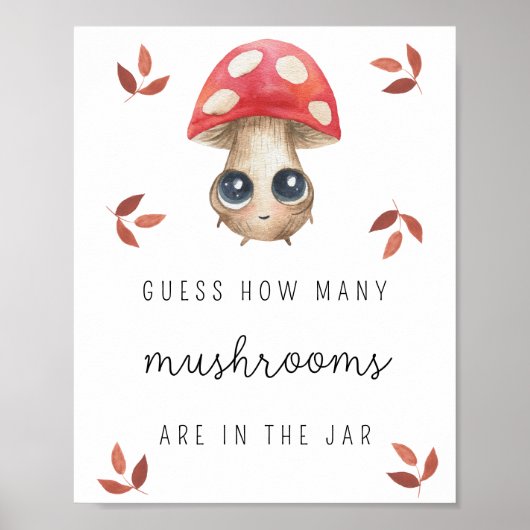 Fly agalin – 何個のキノコの赤ちゃんシャワーゲーム ポスター (正面)