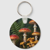 Fly Agaric Mushrooms Forest Botanical キーホルダー (裏面)