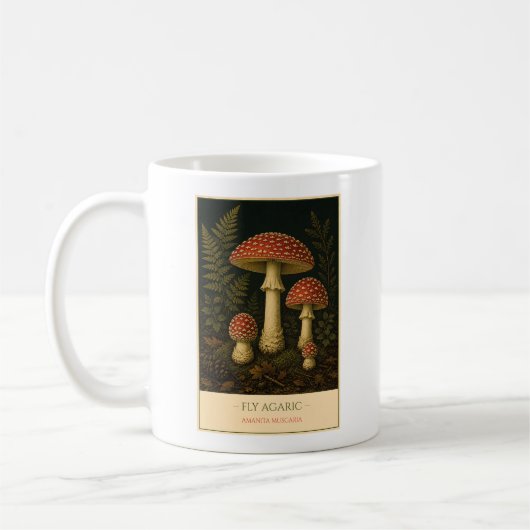 Fly Agaric – Vintage Botanical Mug コーヒーマグカップ (左)