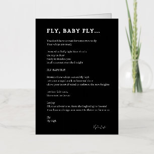 Fly baby fly 励ましの詩 詩 箔グリーティングカード