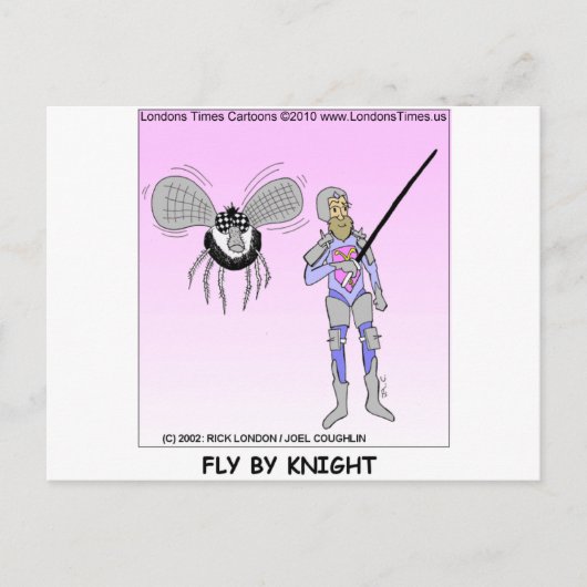 Fly By Knight 面白いギフト Tシャツ マグ カードなど ポストカード (正面)