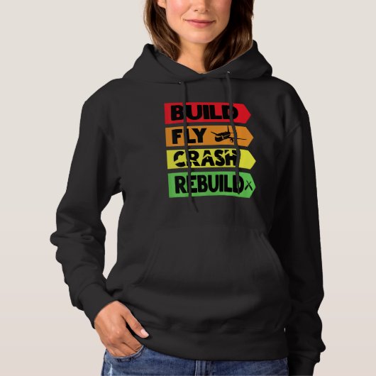 Fly Crash Rebuildのビルド パーカ (正面)