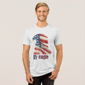 Fly Eagle – アメリカプライド版 トライブレンドＴシャツ (正面全面)