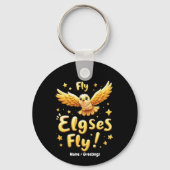 Fly Elgses Fly 励ましのイーグルアート キーホルダー (正面)