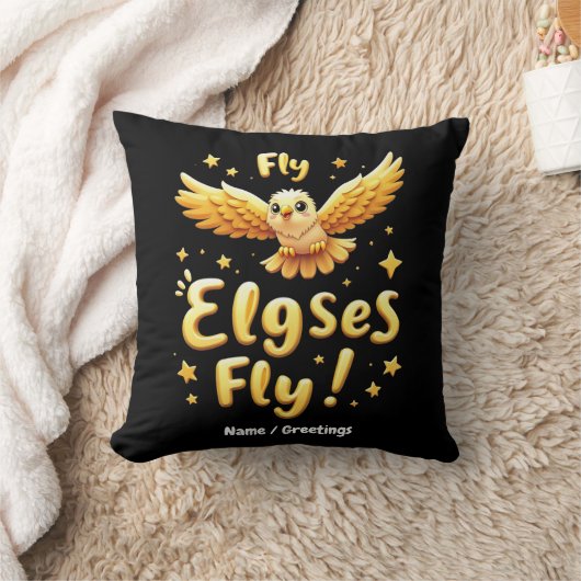 Fly Elgses Fly 励ましのイーグルアート クッション (ブランケット)