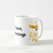 Fly Elgses Fly 励ましのイーグルアート コーヒーマグカップ (正面右)