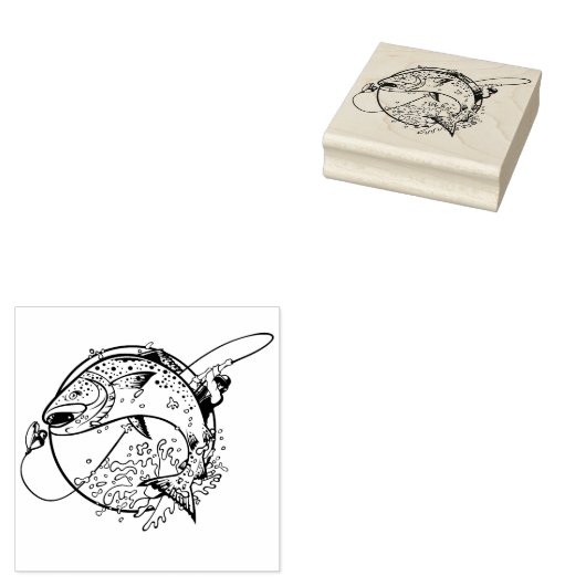 Fly Fishing ラバースタンプ (押印)