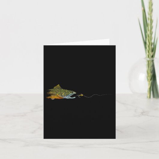 Fly Fishing Brook Trout Dry Fly Tying Fisherman  カード (正面)