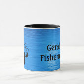 Fly Fishing - fisherman in stream Personalize マグカップ (中央)