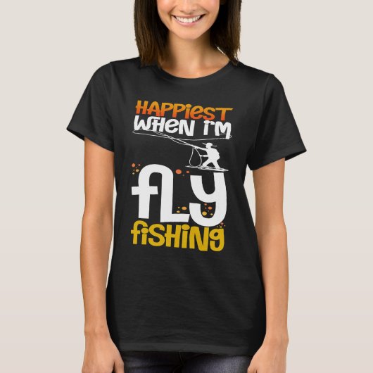 Fly Fishing Flies Fisherman Rod Bait Reel Lures Tシャツ (正面)