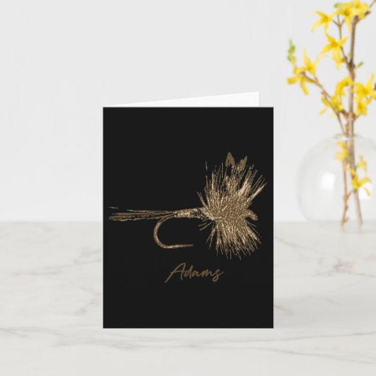 Fly Fishing Lure Adams Vintage  カード (黄色い花)