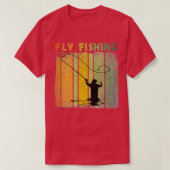 fly fishing retro vintage style tシャツ (デザイン正面)